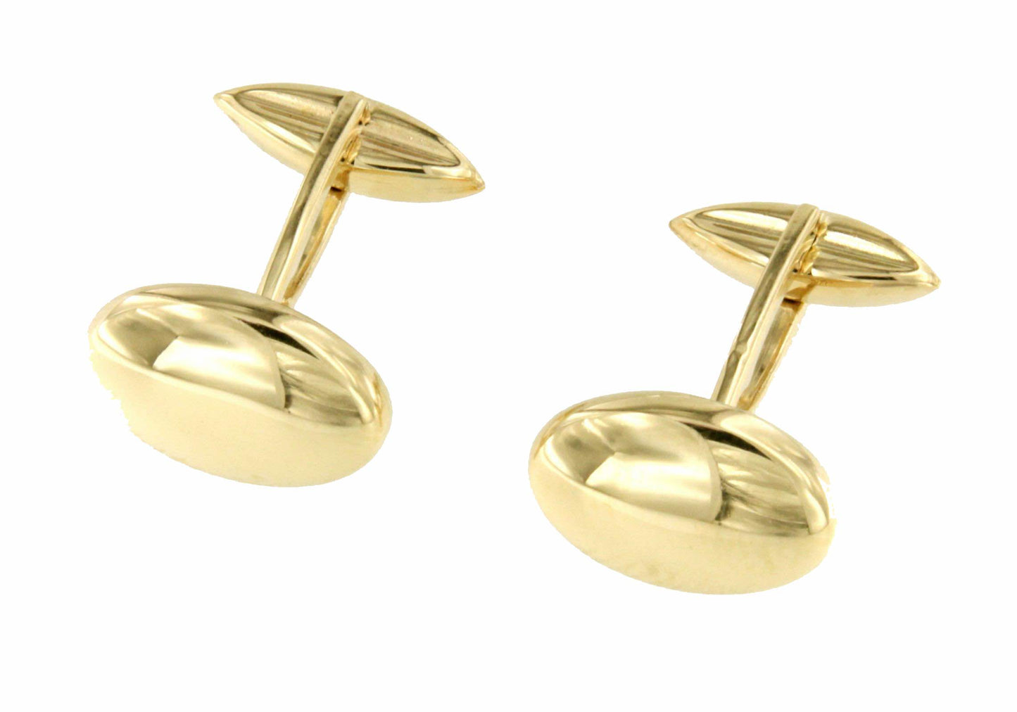 VISEU cufflinks in 18-karat yellow gold, oval shape