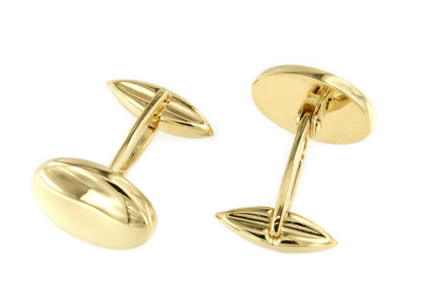 VISEU cufflinks in 18-karat yellow gold, oval shape