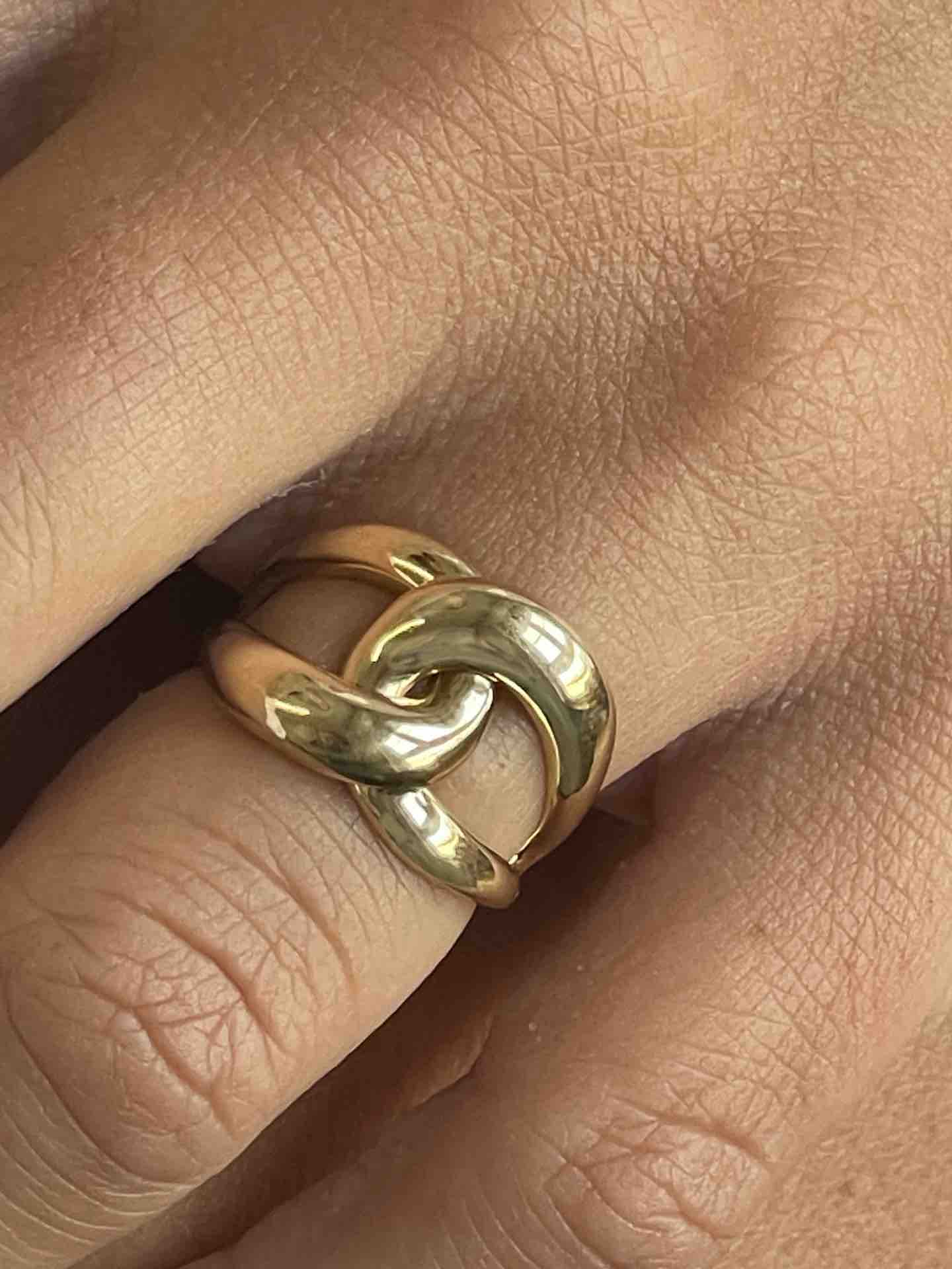 EKIN ring in 18-karat yellow gold with curb links