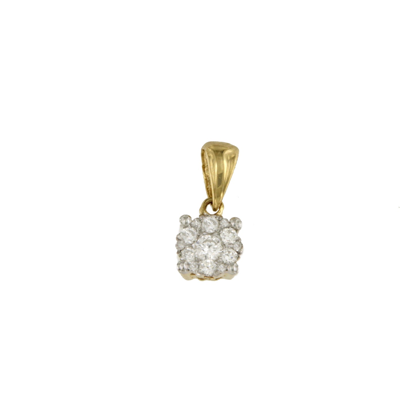 NESRIN pendant mounted in white/yellow gold with diamond and plain bail