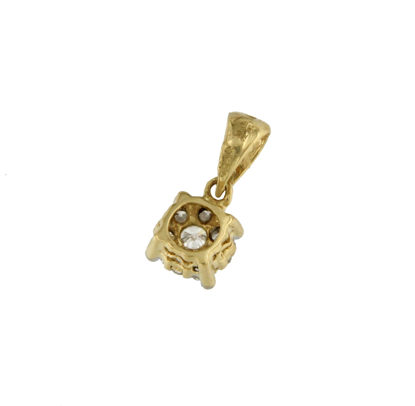 NESRIN pendant mounted in white/yellow gold with diamond and plain bail