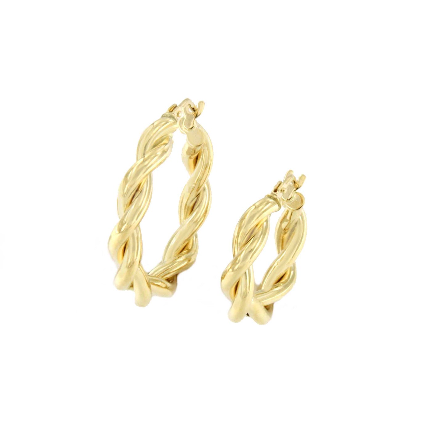 Basket pendant, twisted hoops or rings in 18-karat yellow gold