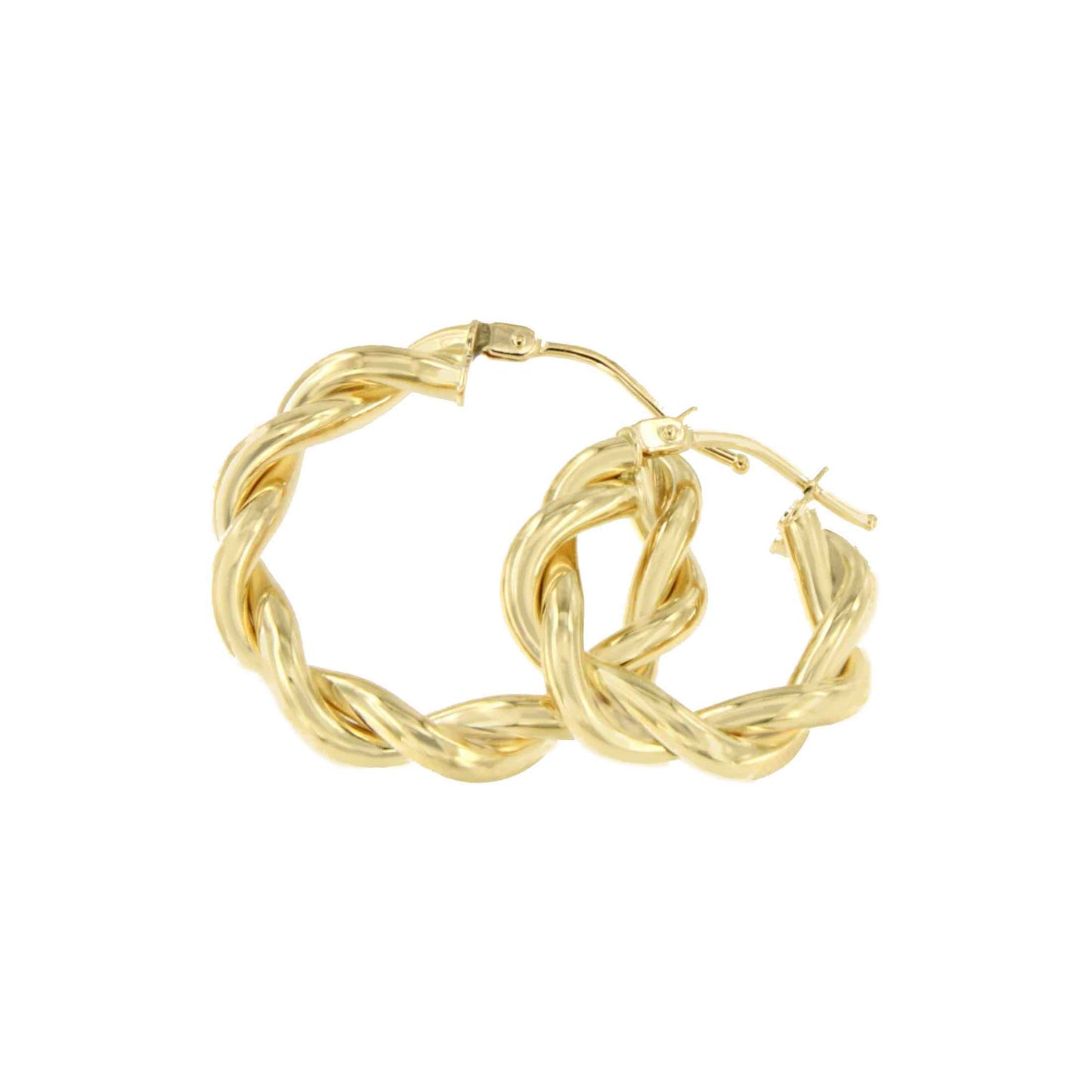 Basket pendant, twisted hoops or rings in 18-karat yellow gold