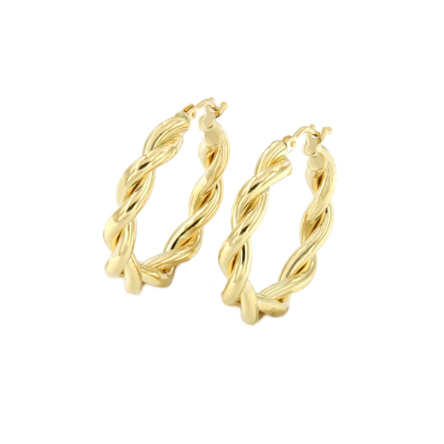 Basket pendant, twisted hoops or rings in 18-karat yellow gold