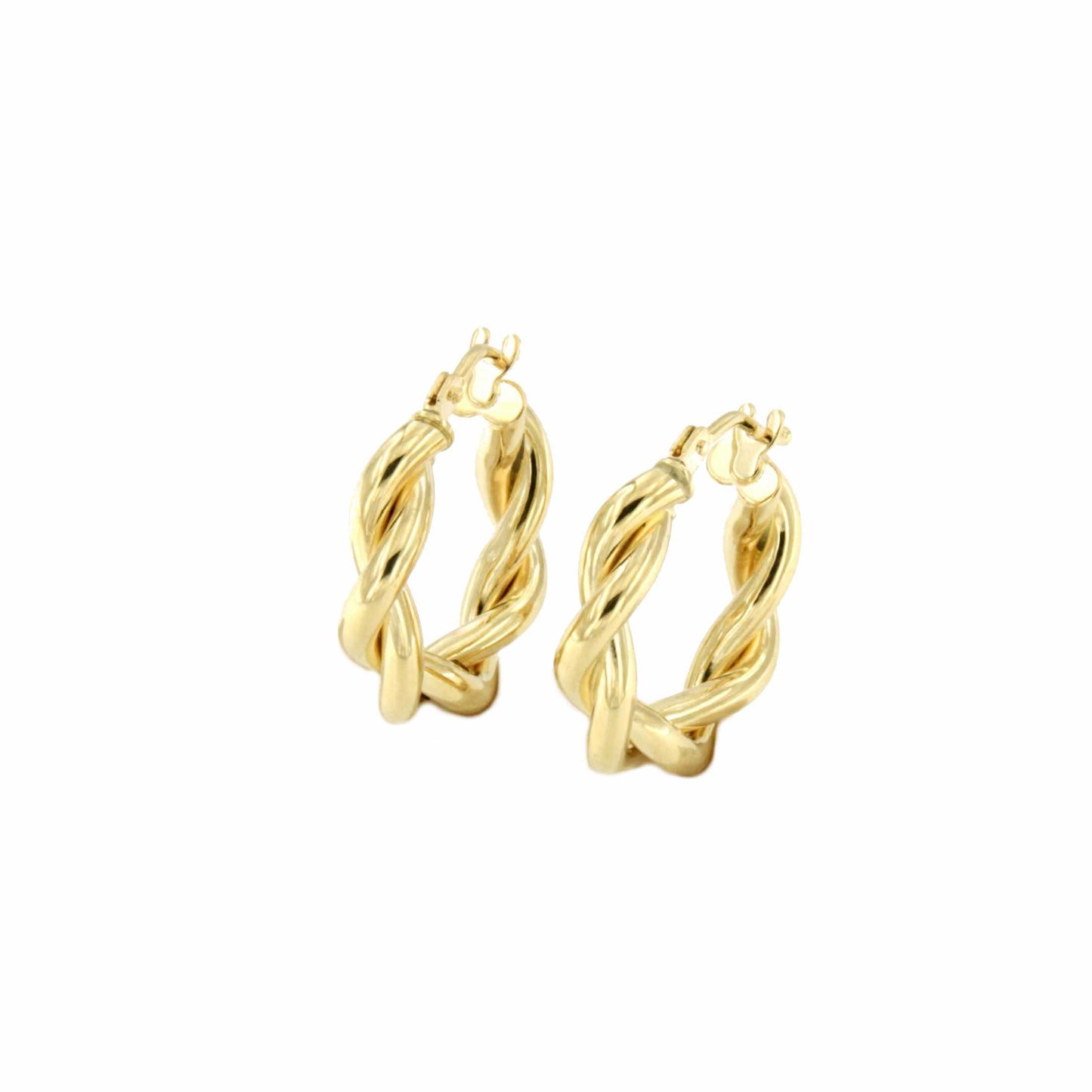 Basket pendant, twisted hoops or rings in 18-karat yellow gold