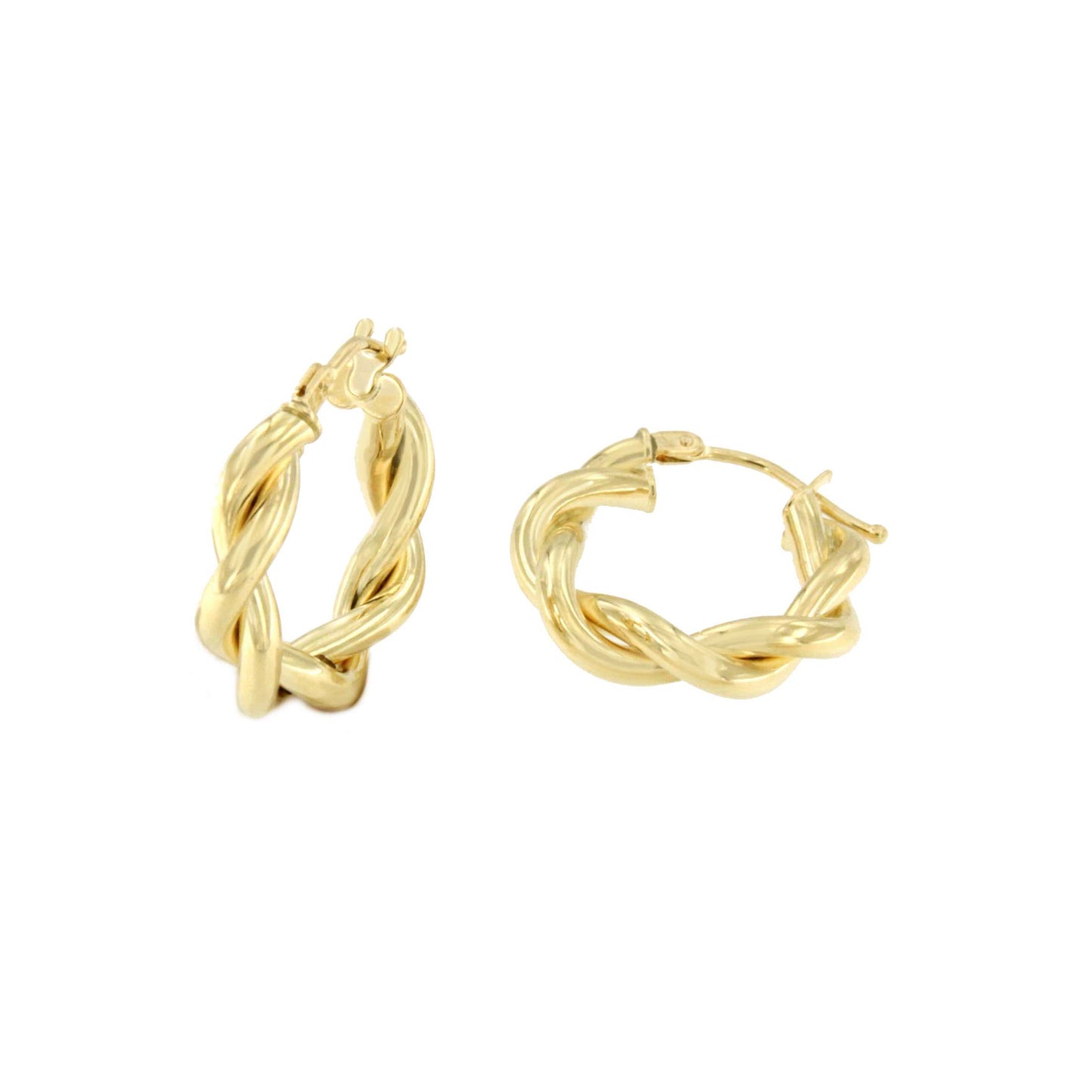 Basket pendant, twisted hoops or rings in 18-karat yellow gold