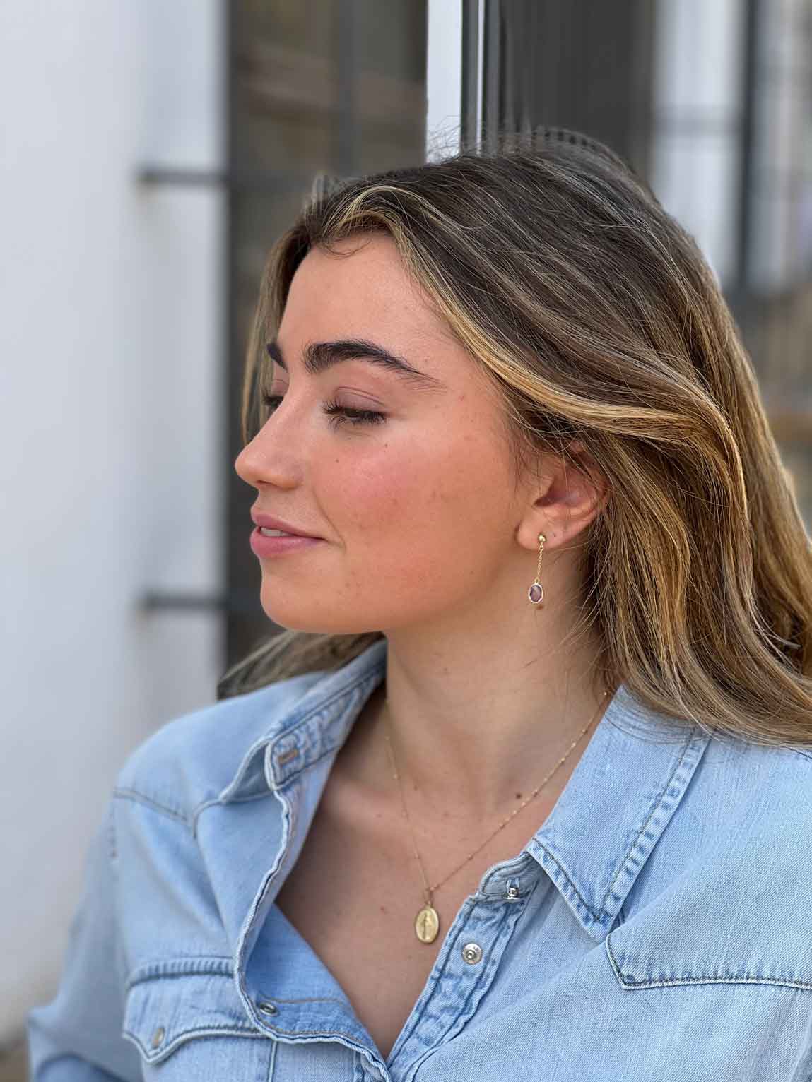 NARIÑO pendant in 18k yellow gold with amethyst