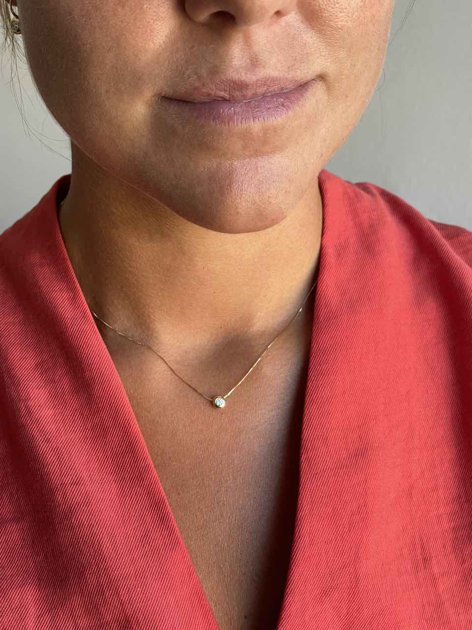 LAGES choker pendant and chain in 18k yellow gold with cubic zirconia