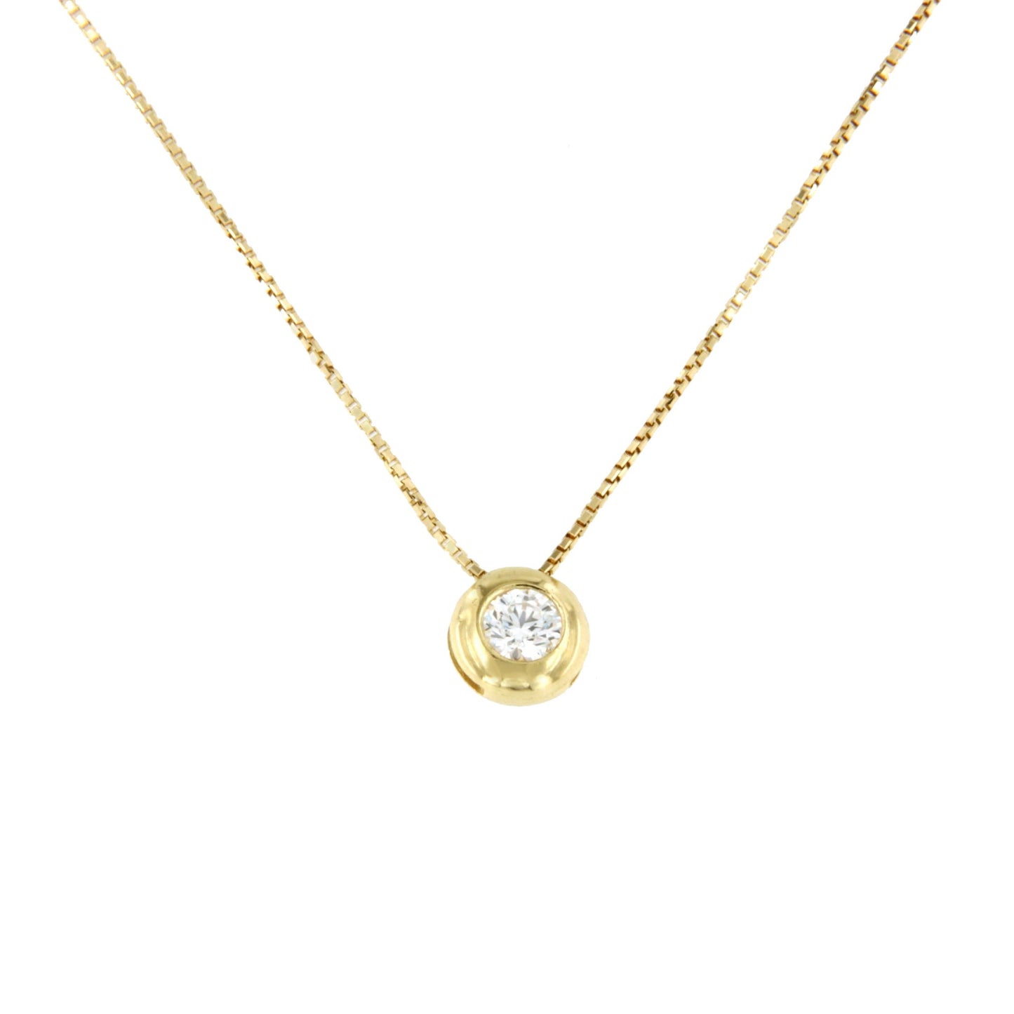 LAGES choker pendant and chain in 18k yellow gold with cubic zirconia