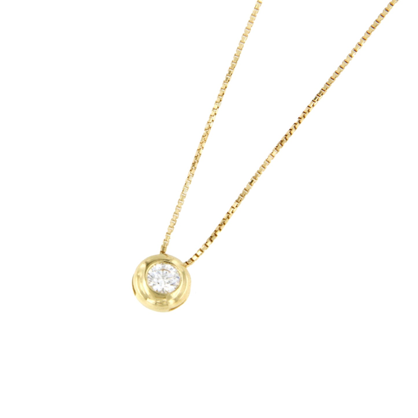 LAGES choker pendant and chain in 18k yellow gold with cubic zirconia