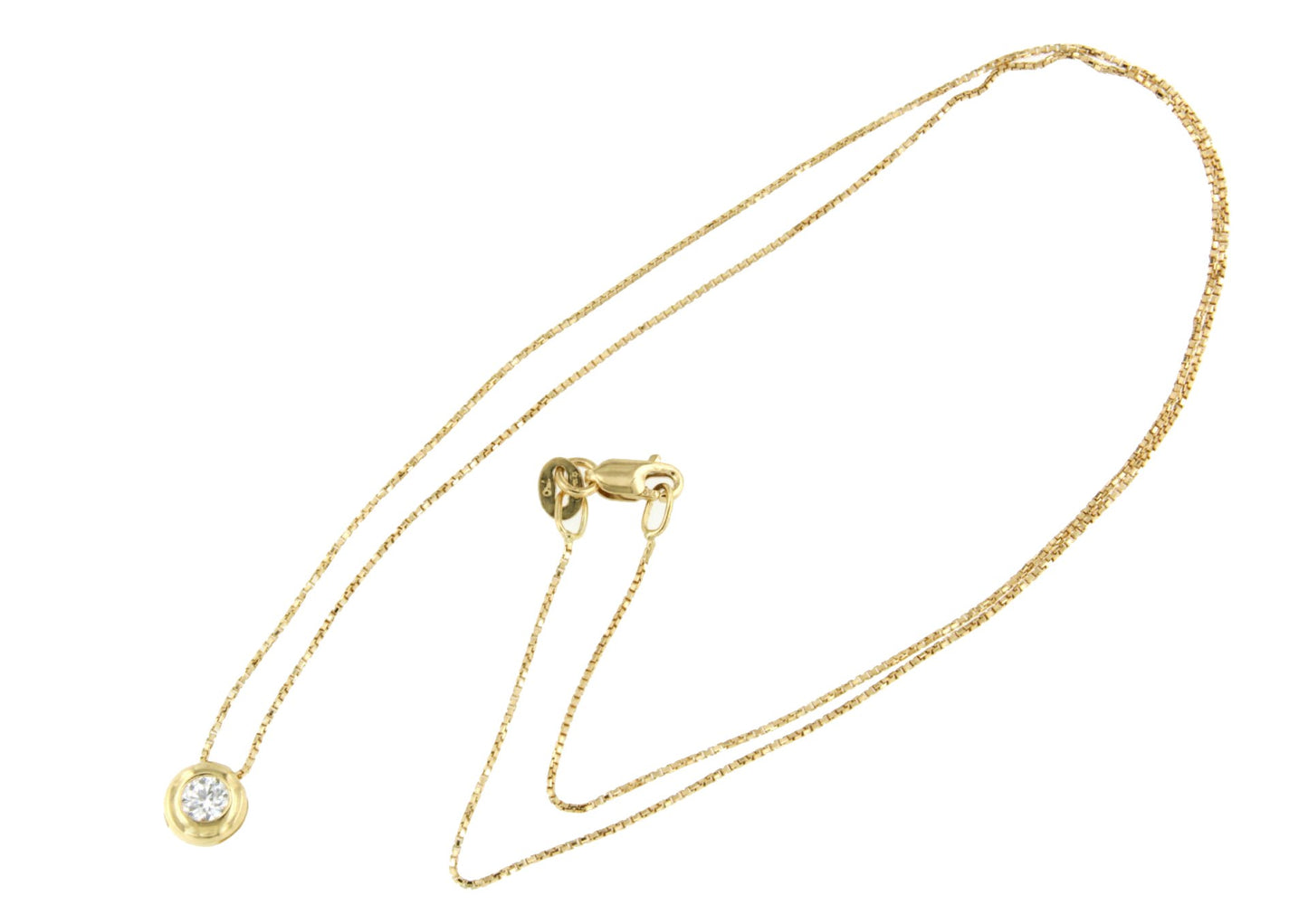 LAGES choker pendant and chain in 18k yellow gold with cubic zirconia