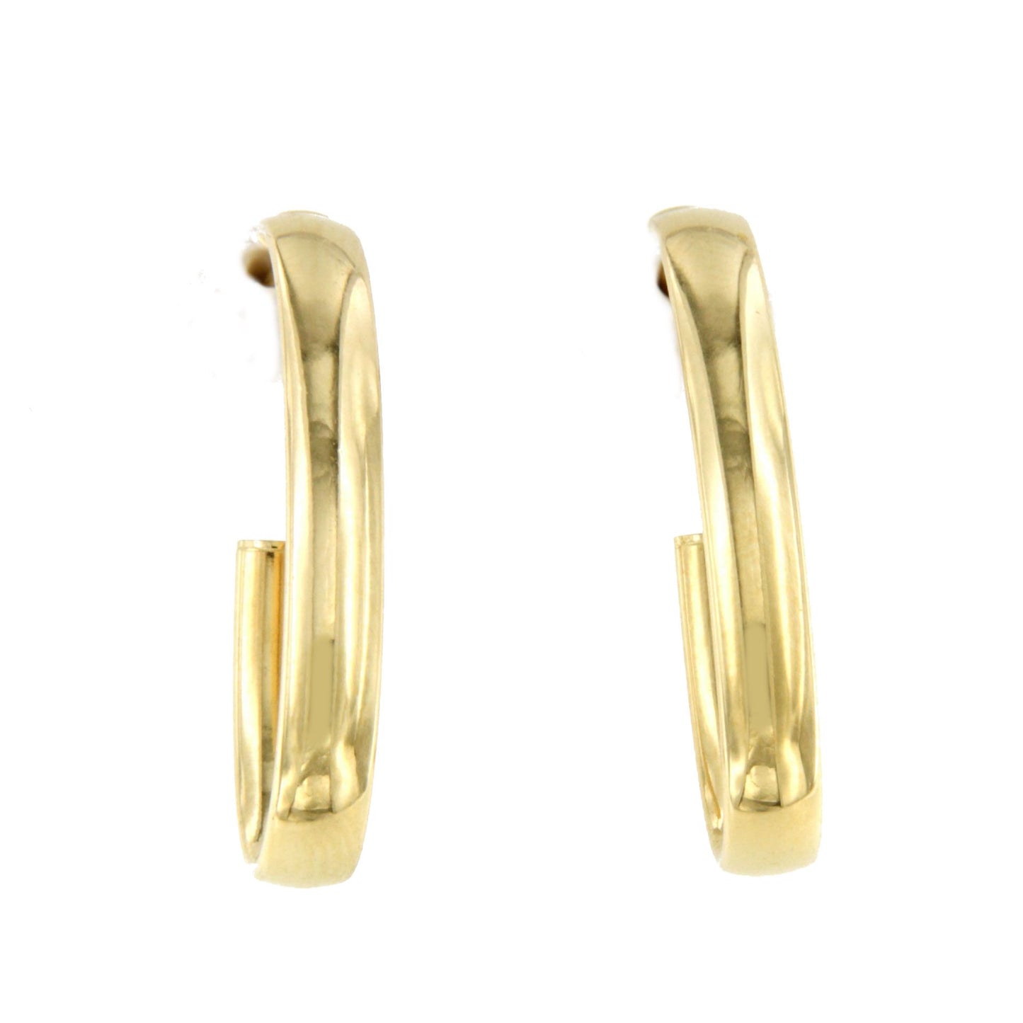 SILVES earrings, plain hoops in 18-karat yellow gold