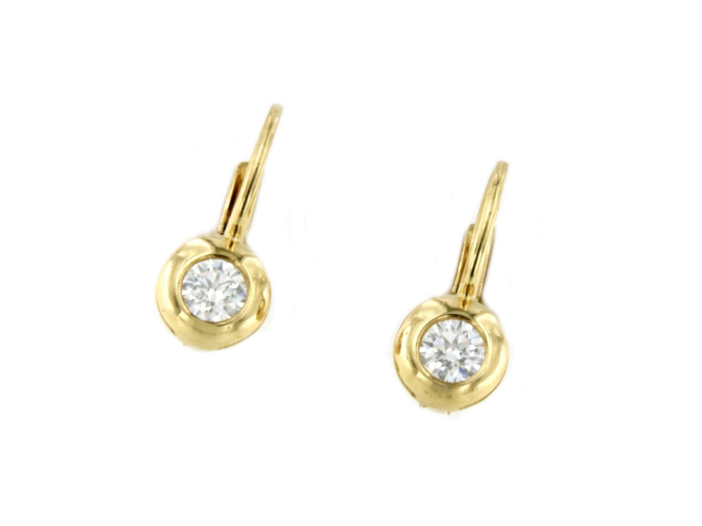CHAVES earrings with cubic zirconia in 18k yellow gold settings