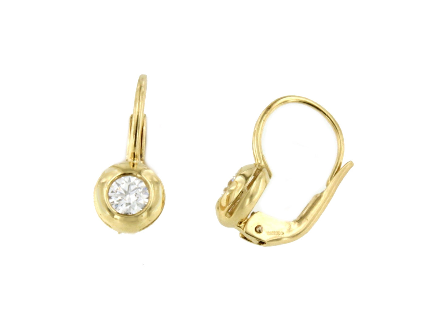 CHAVES earrings with cubic zirconia in 18k yellow gold settings