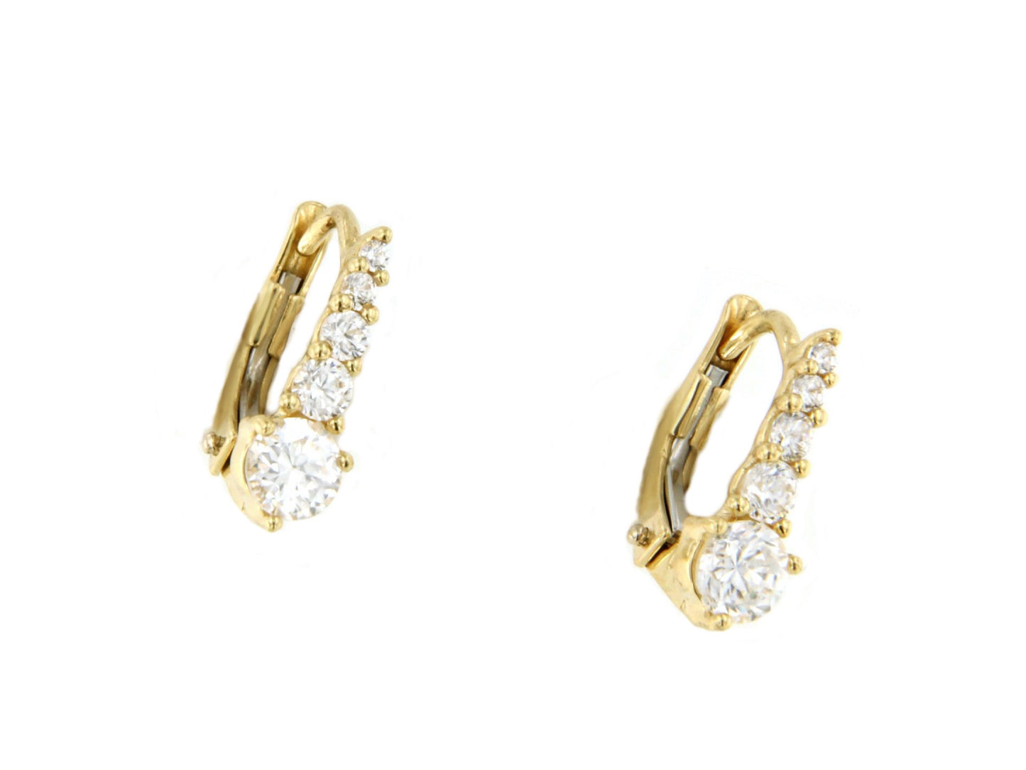 LAGOS pendant with cubic zirconia in 18k yellow gold with Catalan clasp