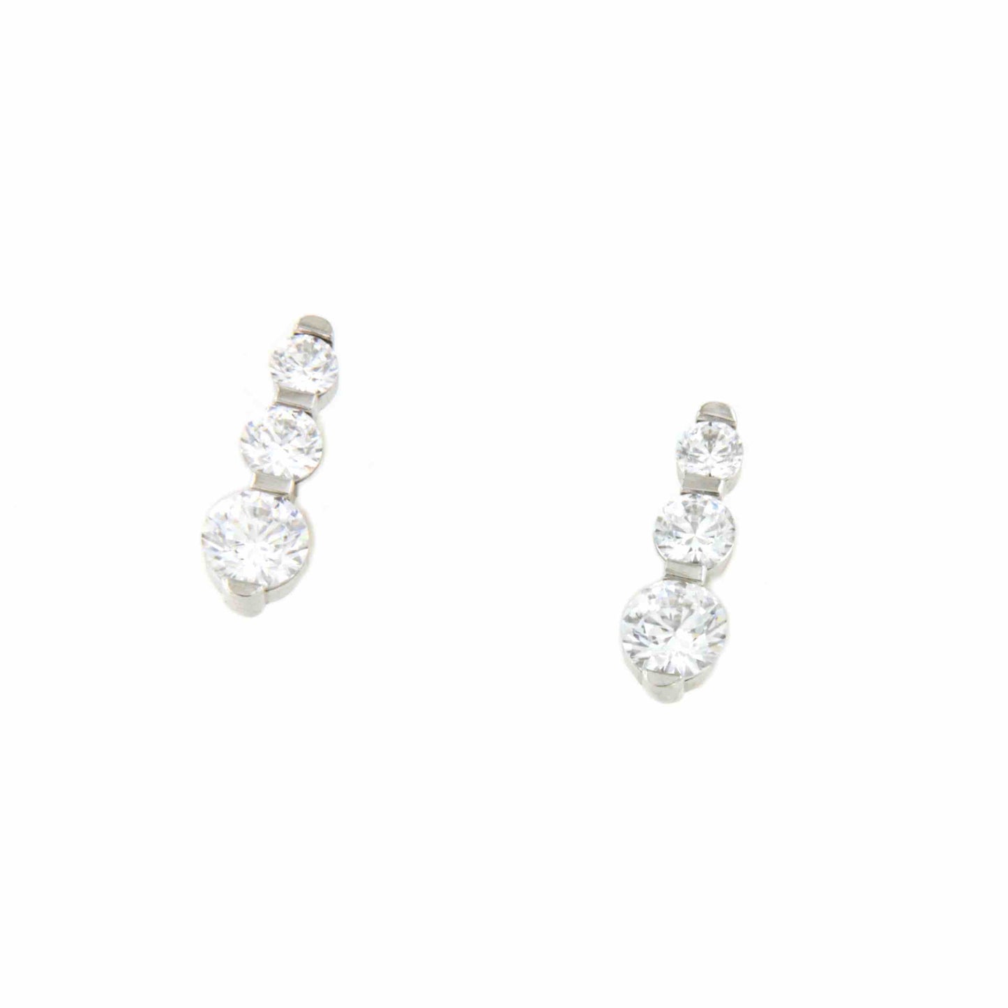 VARZIM pendant with cubic zirconia in 18-karat white gold