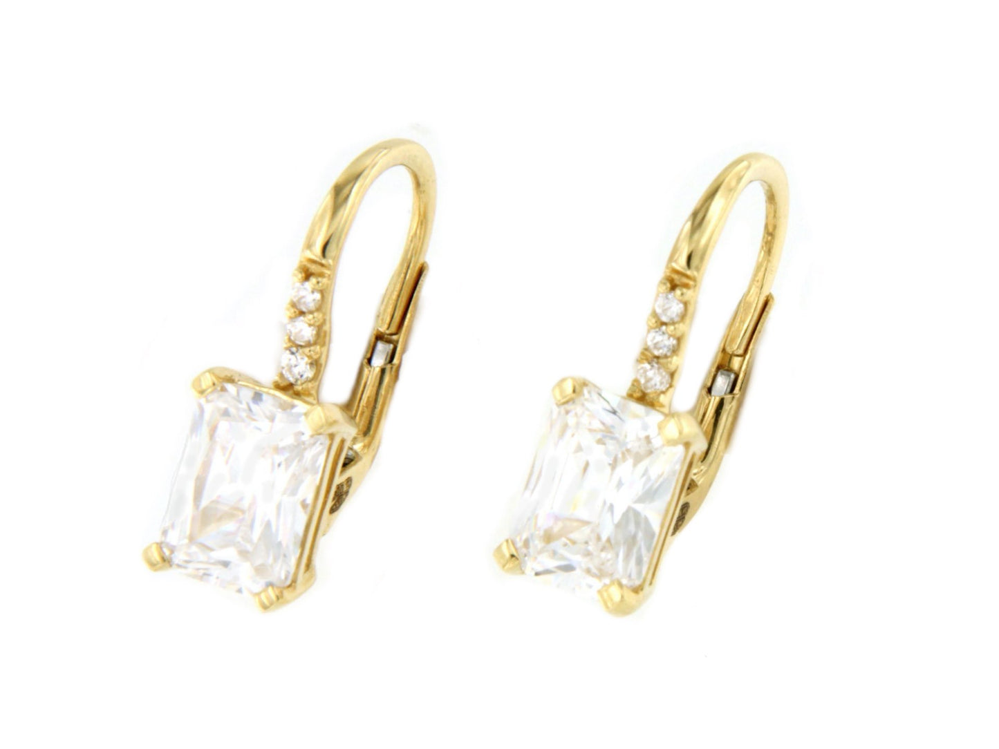 BELMONTE earrings in 18k yellow gold with cubic zirconia