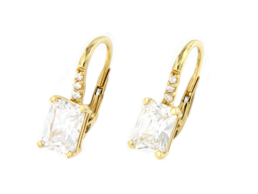 BELMONTE earrings in 18k yellow gold with cubic zirconia