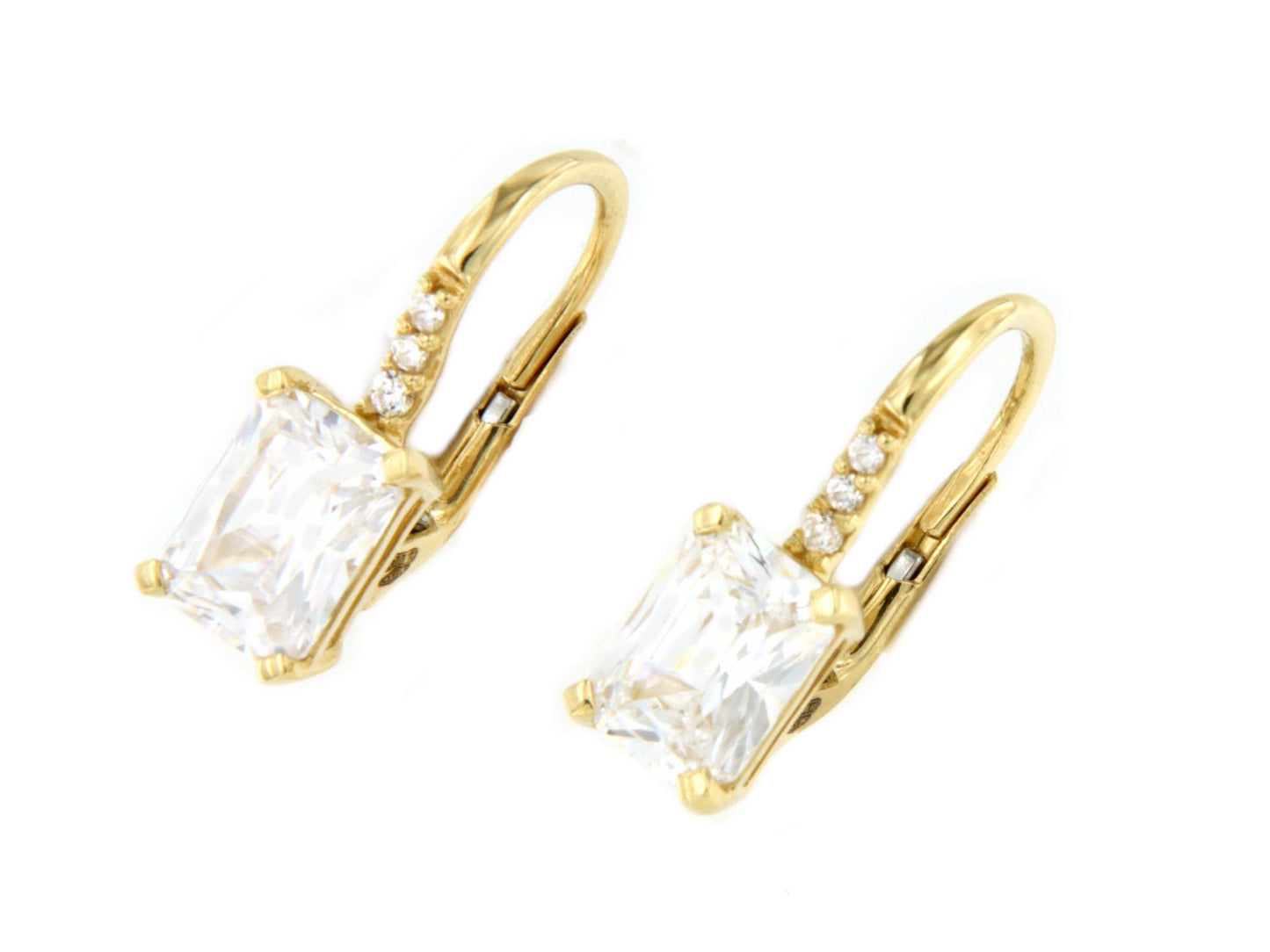 BELMONTE earrings in 18k yellow gold with cubic zirconia