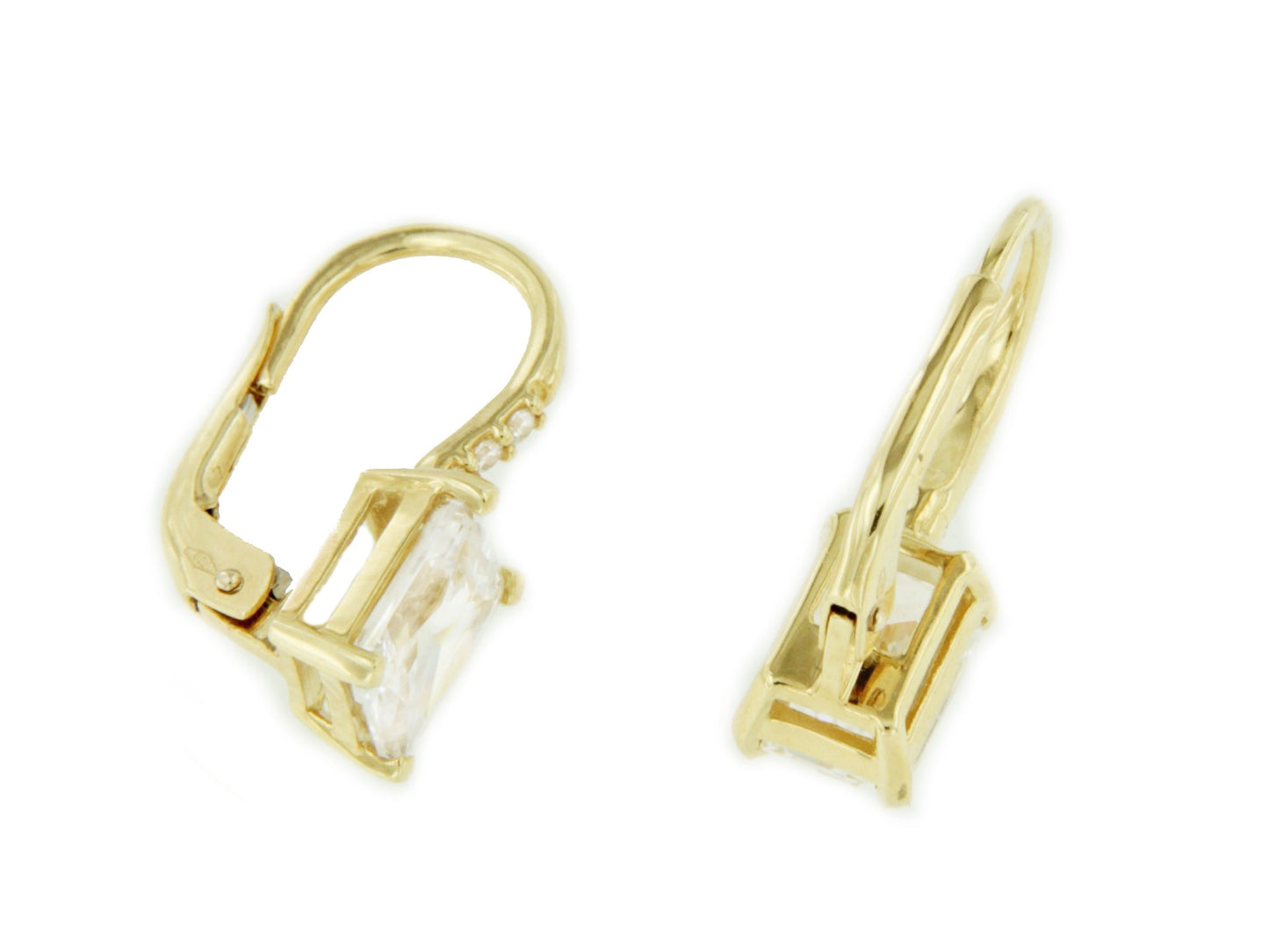 BELMONTE earrings in 18k yellow gold with cubic zirconia