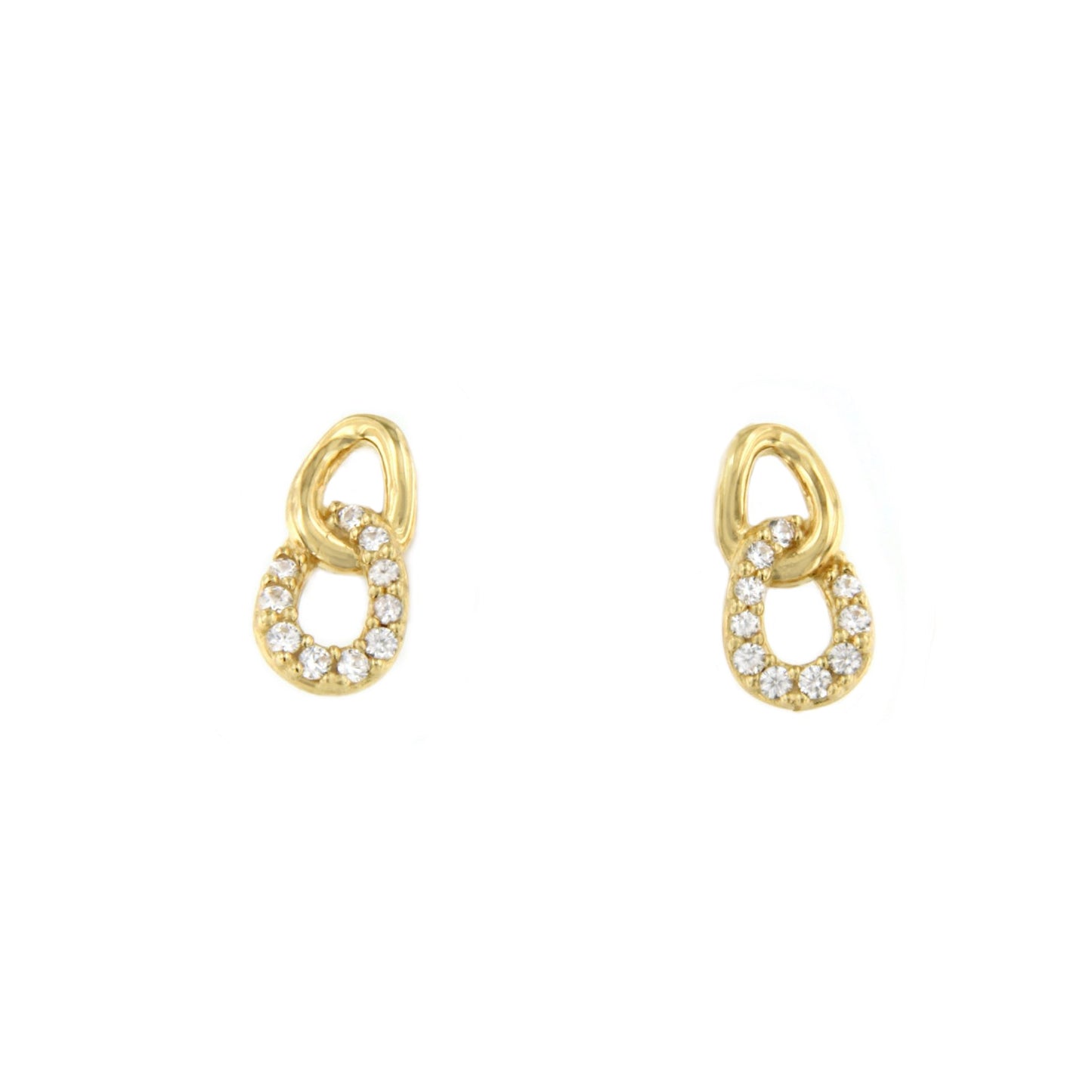 COCO earring in 18-karat yellow gold and cubic zirconia