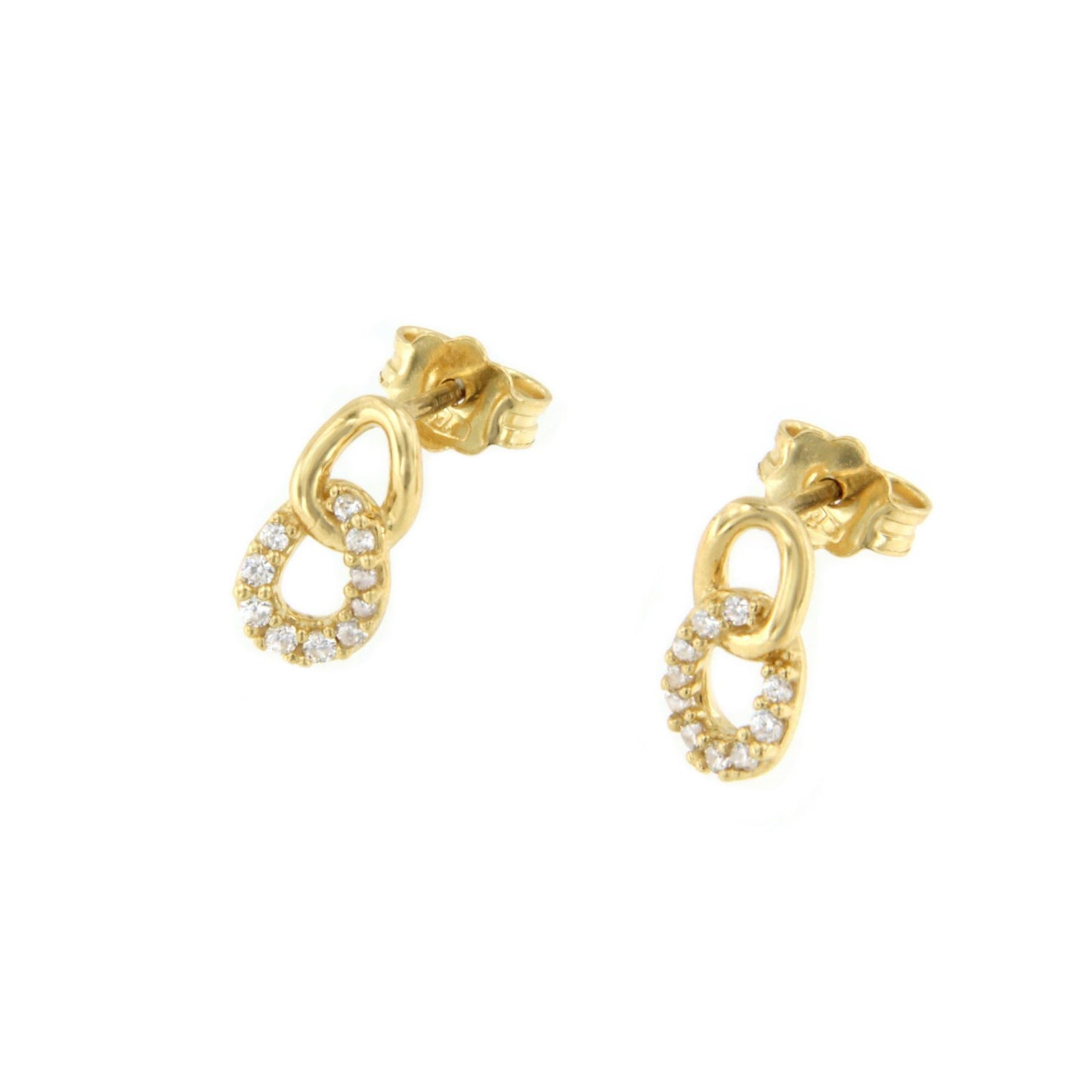 COCO earring in 18-karat yellow gold and cubic zirconia