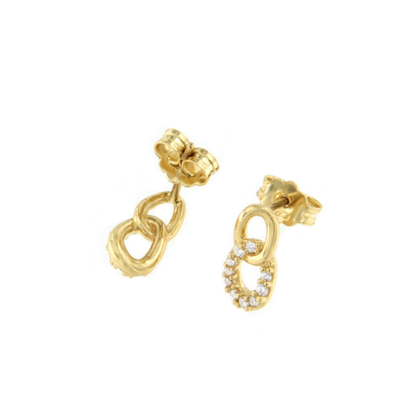 COCO earring in 18-karat yellow gold and cubic zirconia