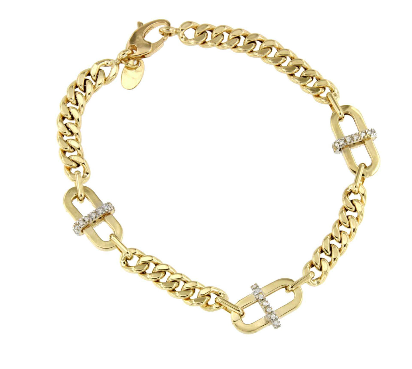 Pulsera SINTRA en oro amarillo de 18 ktes con circonitas