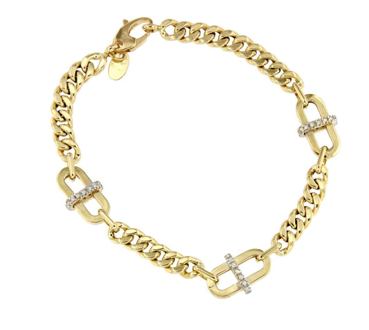 SINTRA bracelet in 18k yellow gold with cubic zirconia