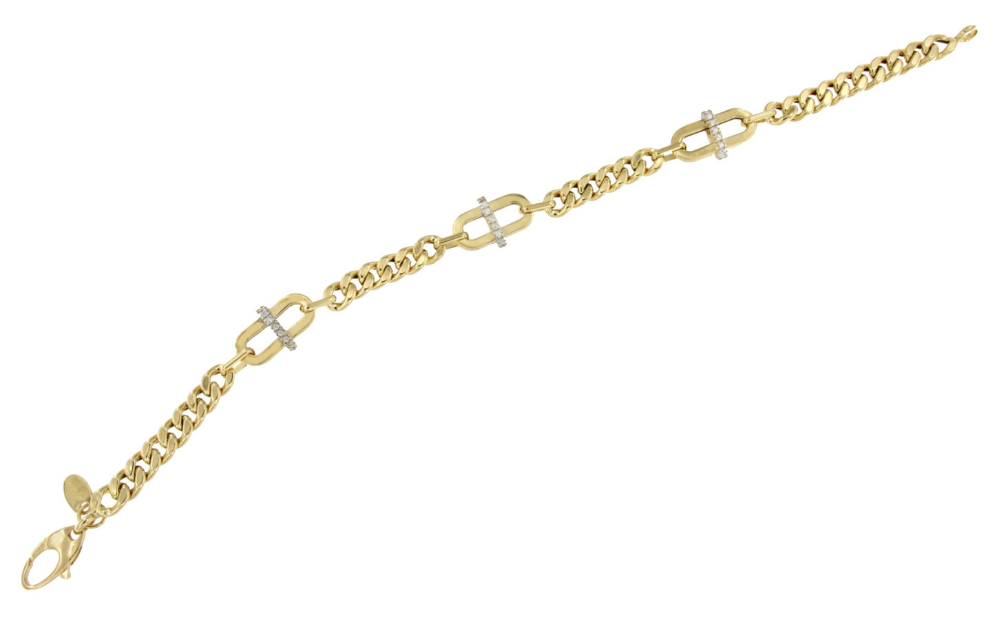 Pulsera SINTRA en oro amarillo de 18 ktes con circonitas