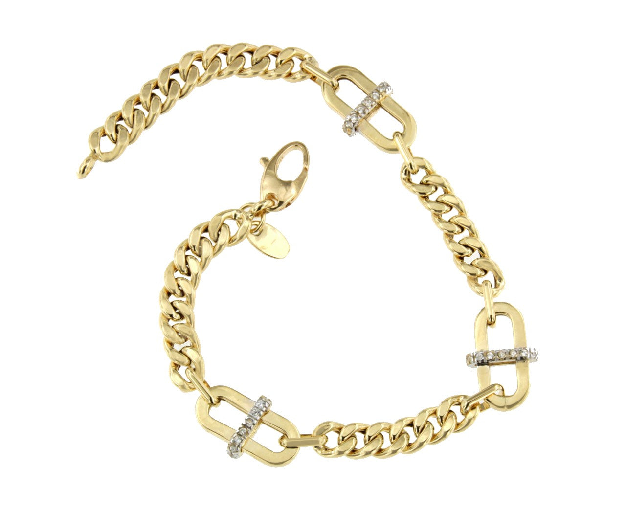 Pulsera SINTRA en oro amarillo de 18 ktes con circonitas