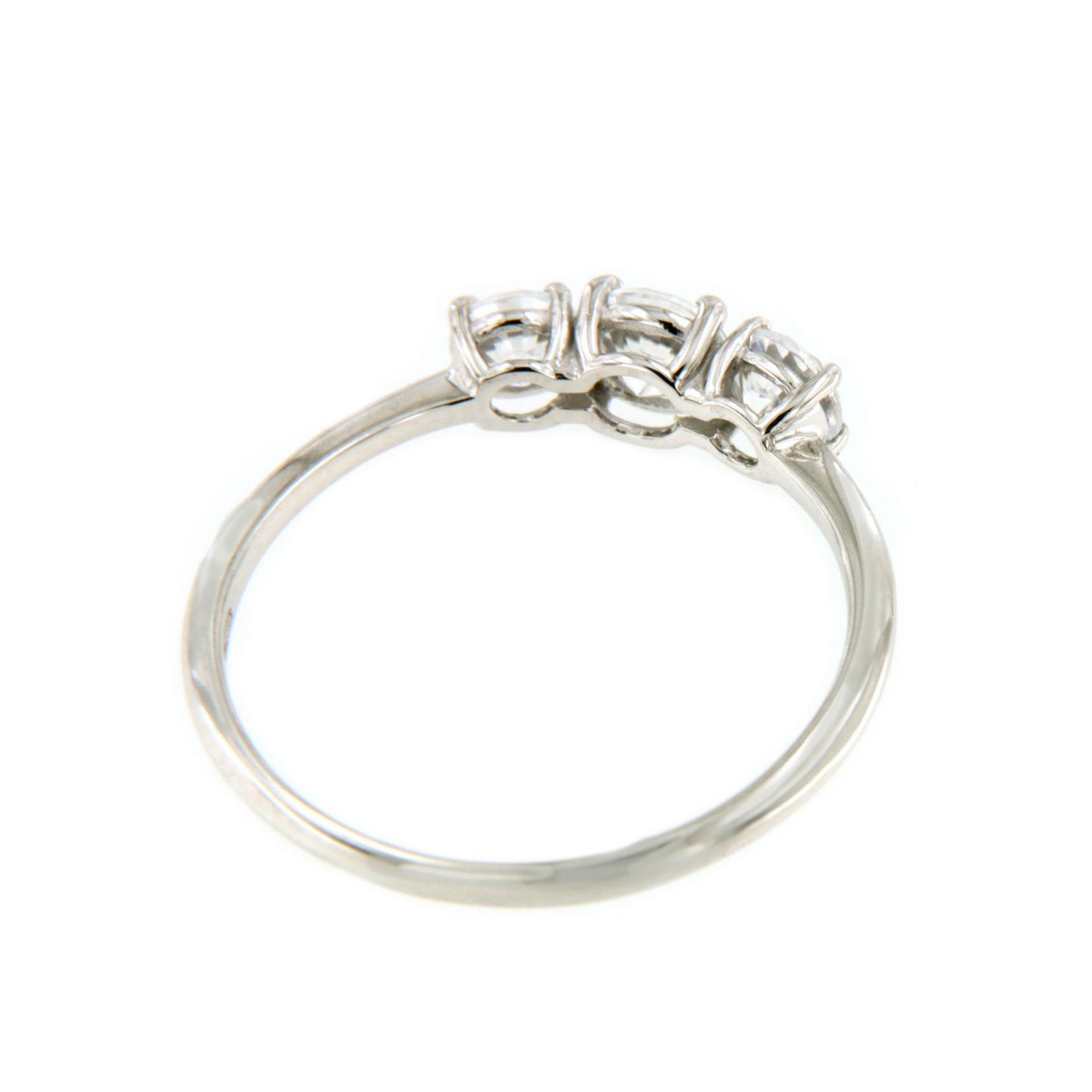 Anillo TANCOS tresillo de circonitas en oro blanco o amarillo de 18 ktes
