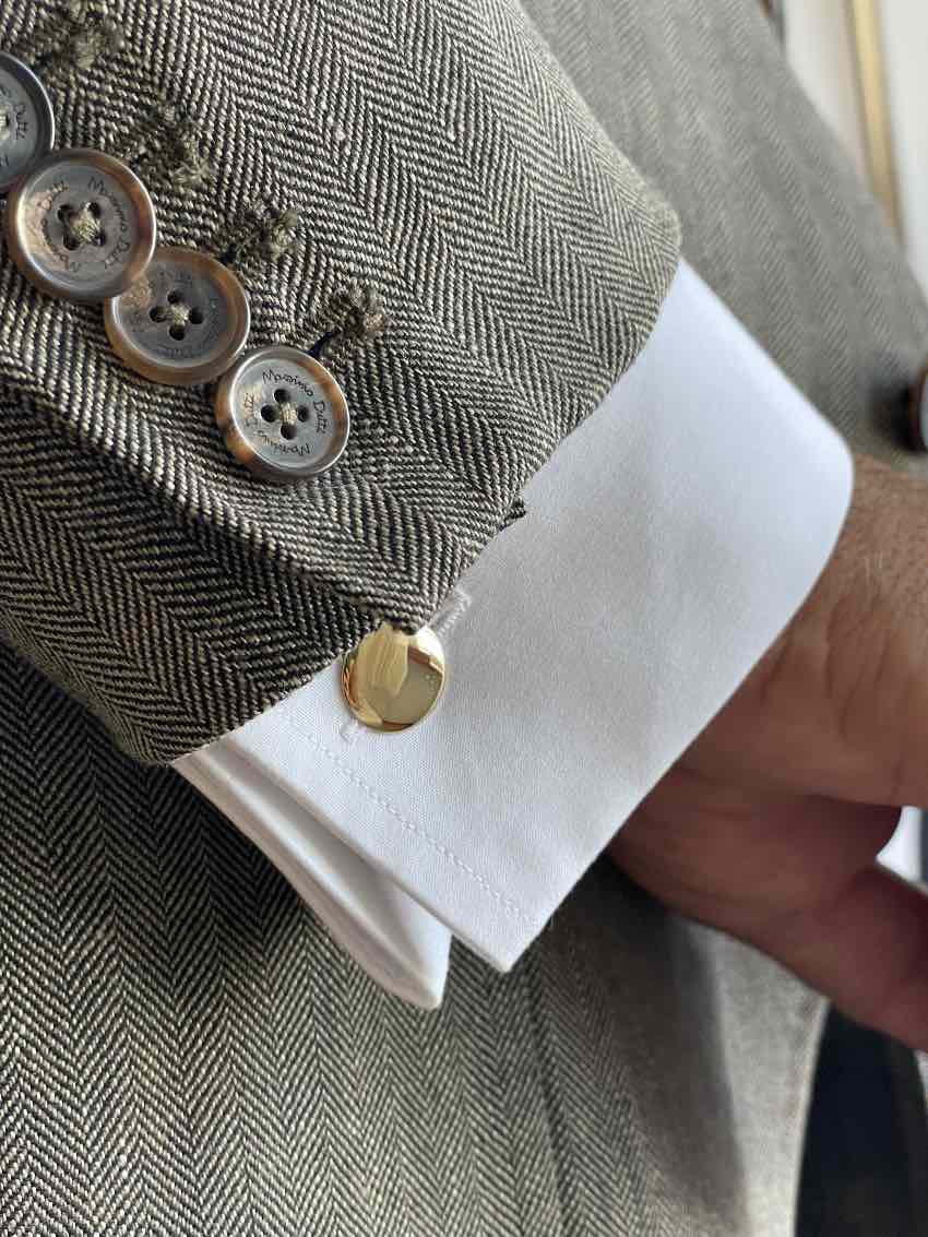 CAJU double cufflinks in 18k yellow gold