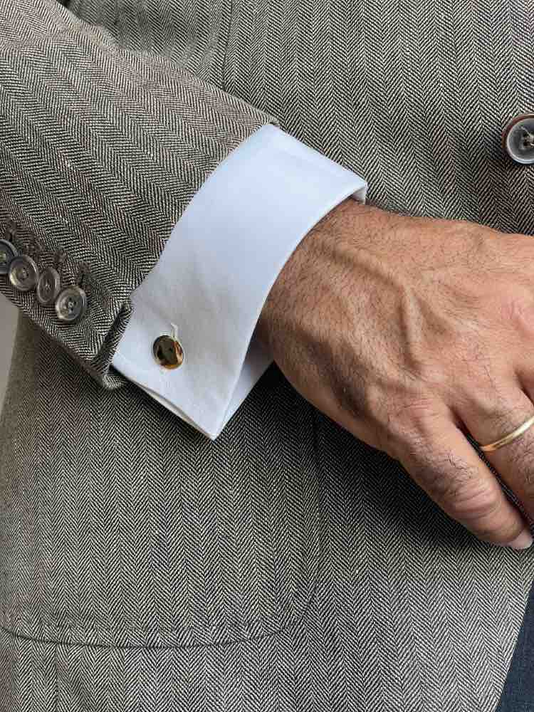 CAJU double cufflinks in 18k yellow gold