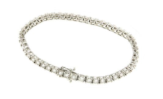 EVORA diamond riviere bracelet in 18-karat white gold