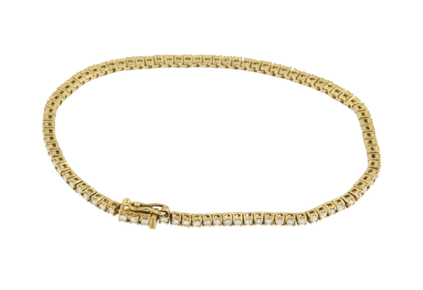 Pulsera riviere ZEZENA en oro amarillo de 18 kilates con brillantes