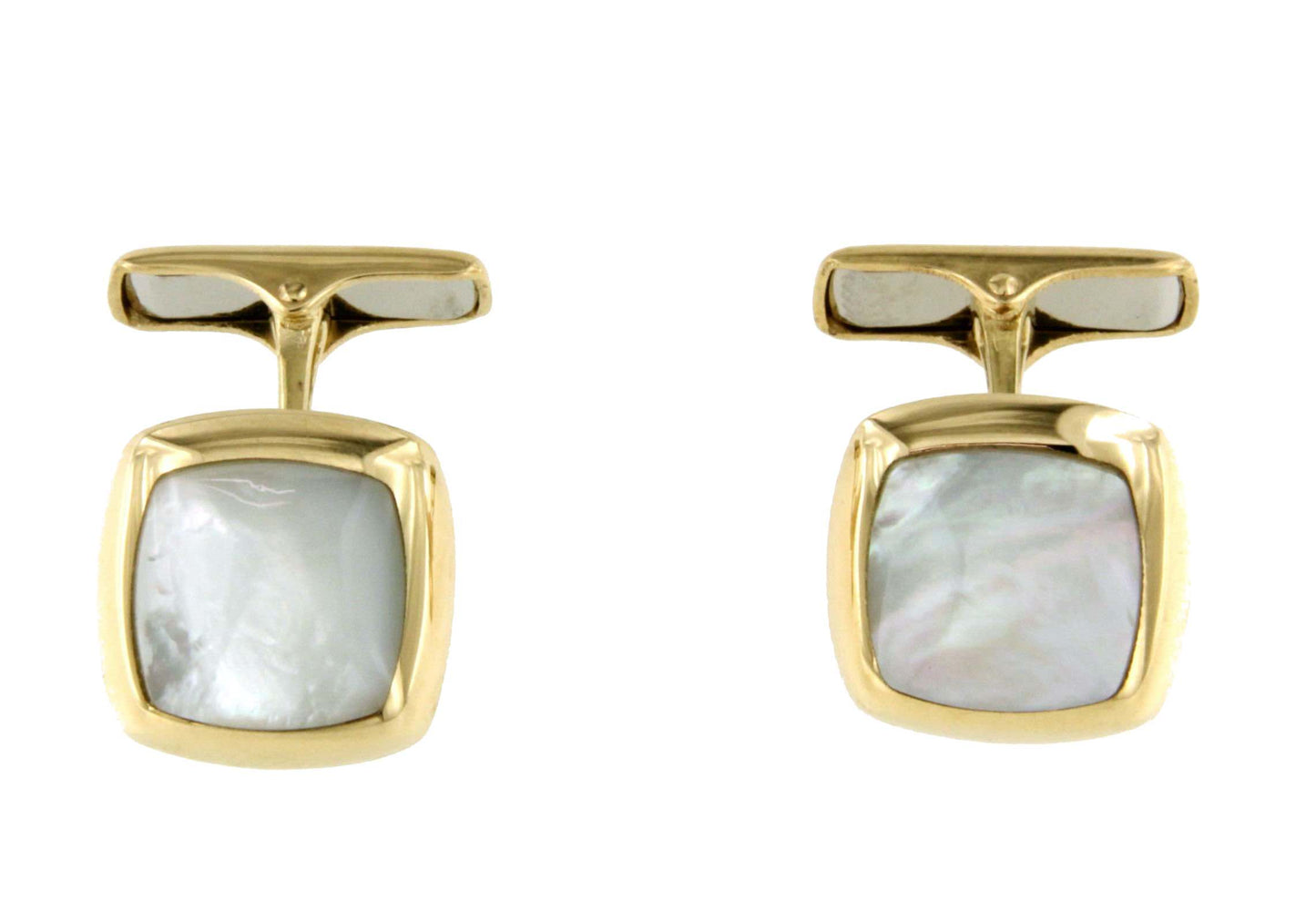 YUCON cufflinks in mother-of-pearl and 18k yellow gold
