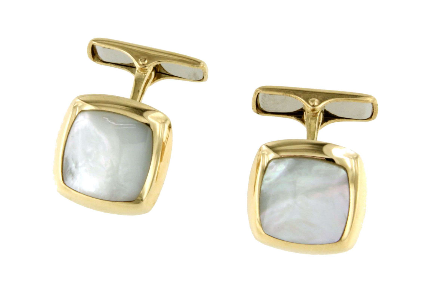 YUCON cufflinks in mother-of-pearl and 18k yellow gold