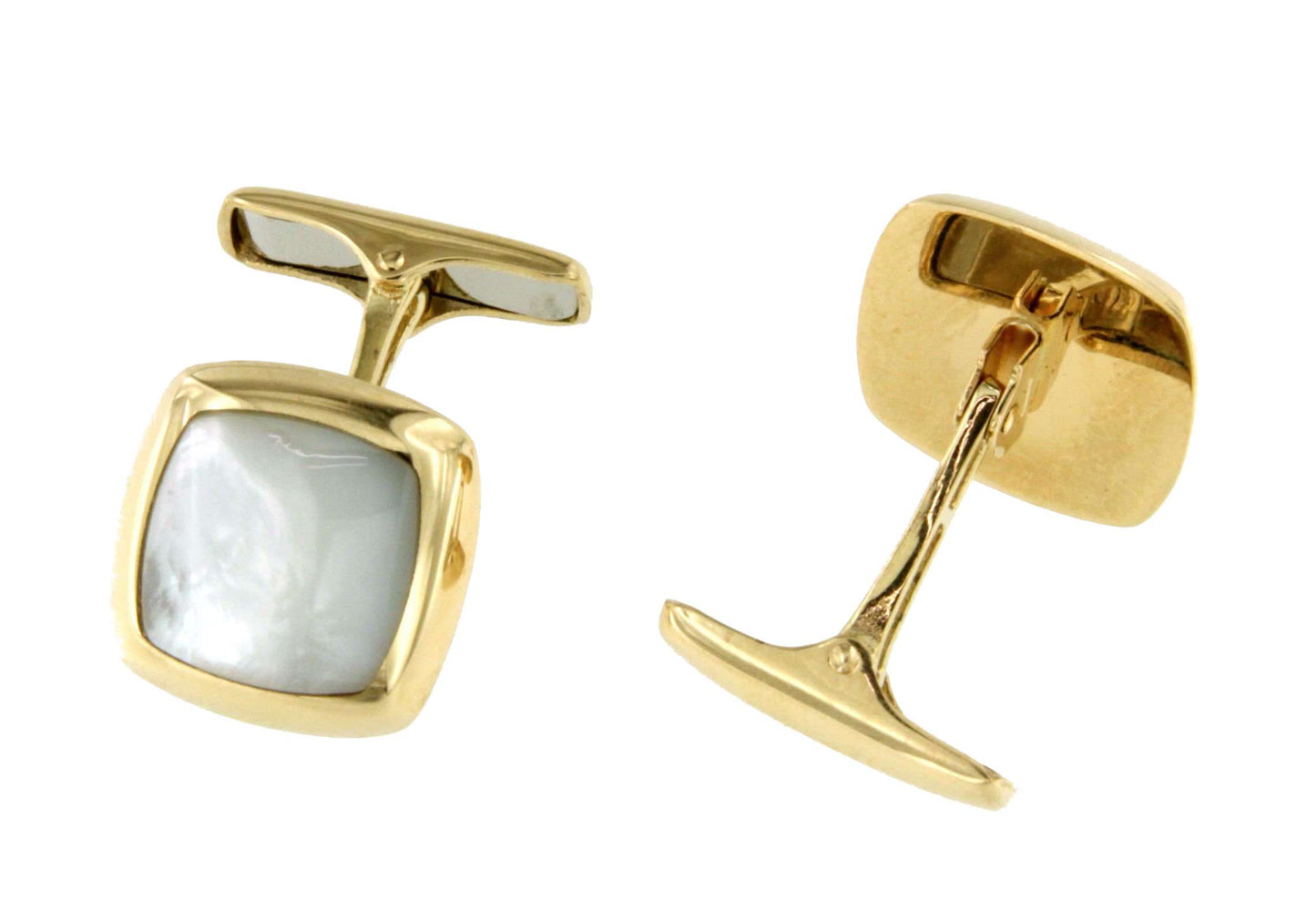 YUCON cufflinks in mother-of-pearl and 18k yellow gold
