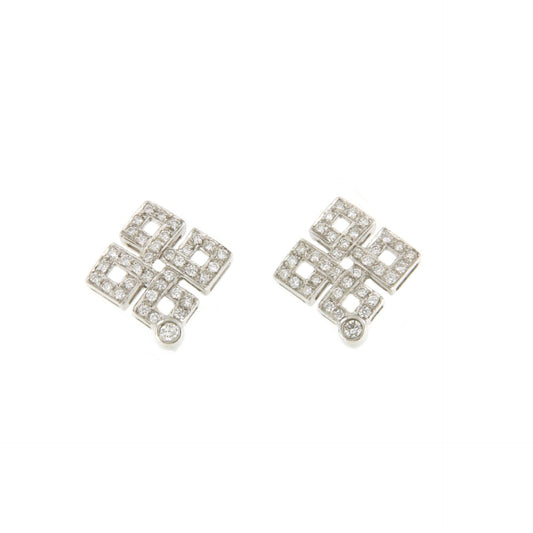 NOVICE detachable earrings in 18k white gold and diamonds