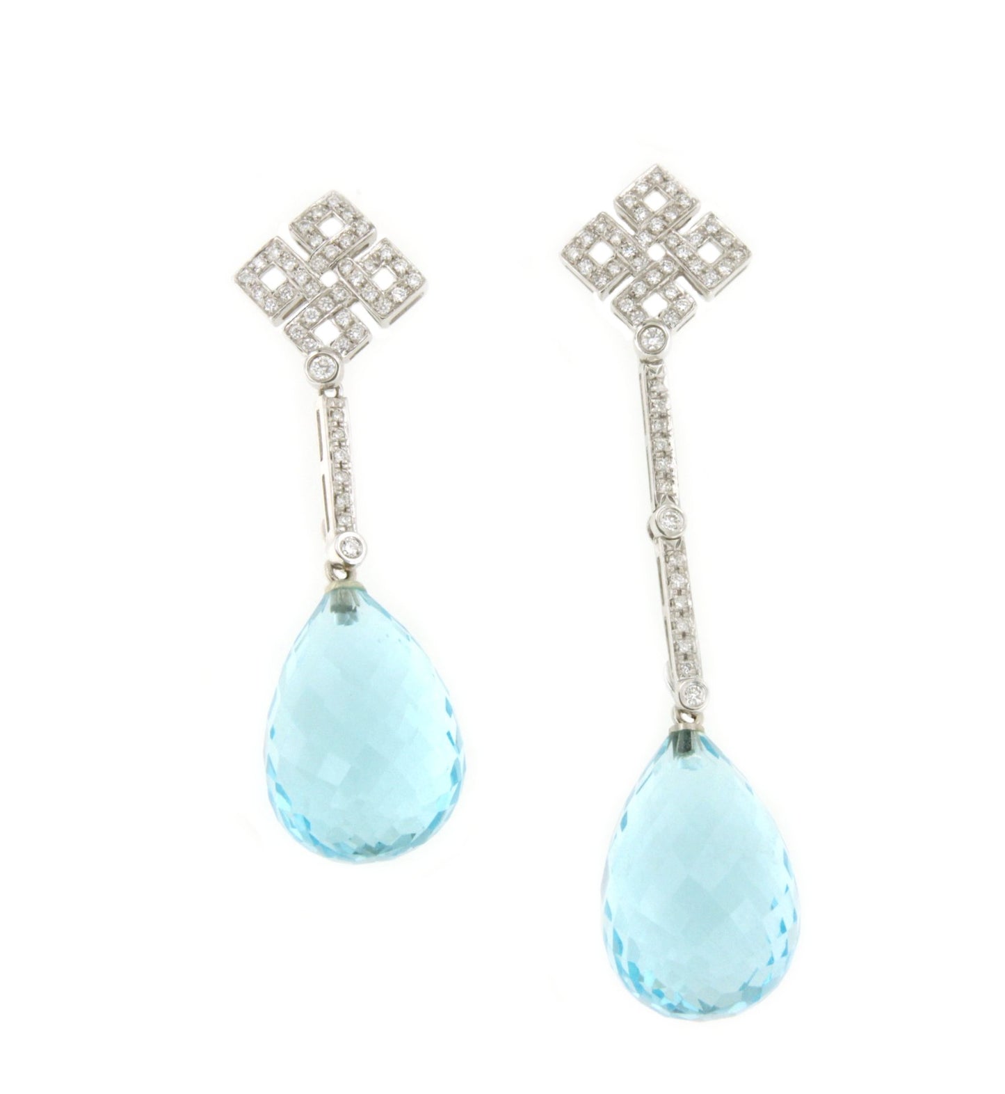 NOVICE detachable earrings in 18k white gold and diamonds