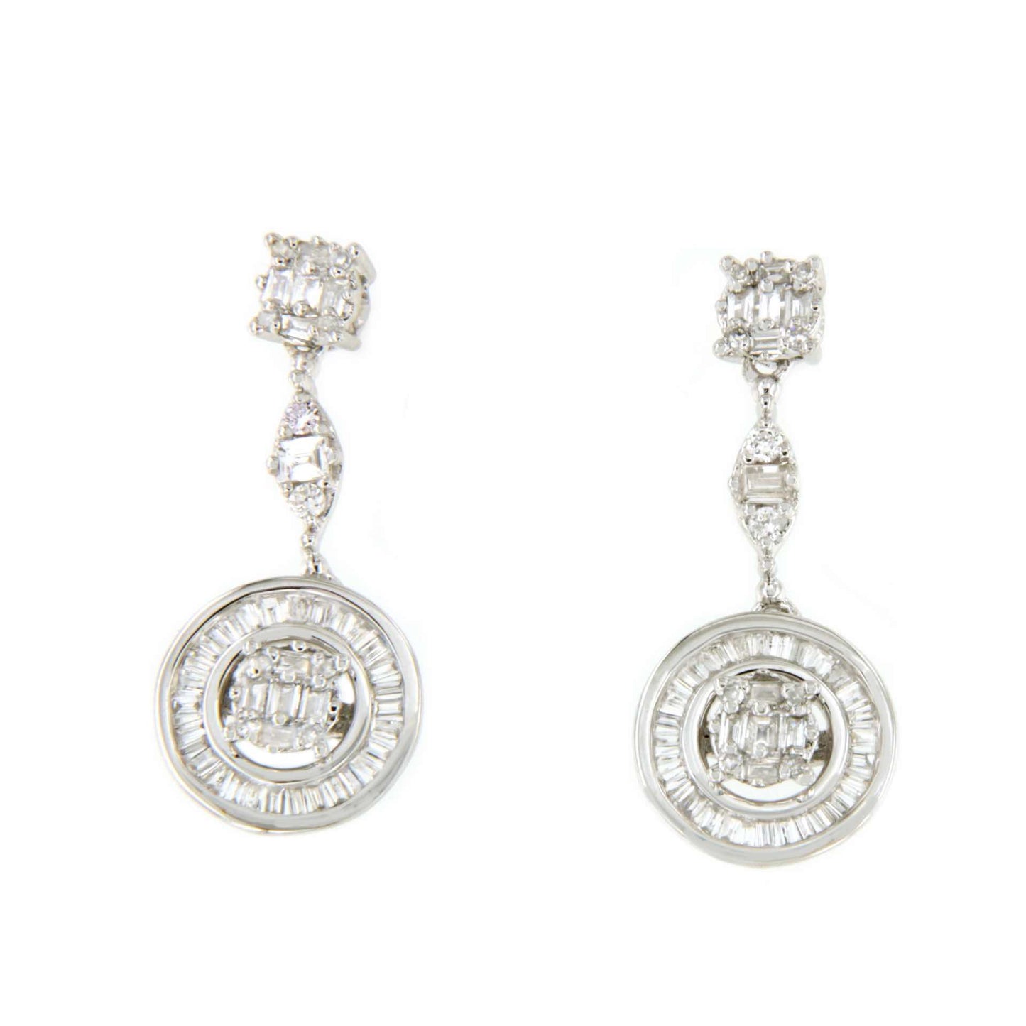 Long COLOSSAL earrings with diamonds in white or yellow gold