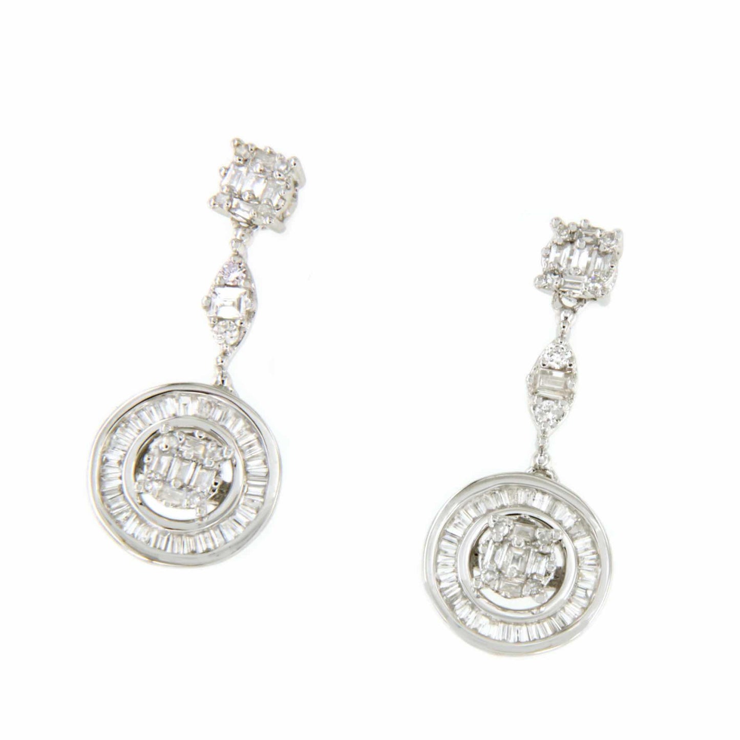 Long COLOSSAL earrings with diamonds in white or yellow gold