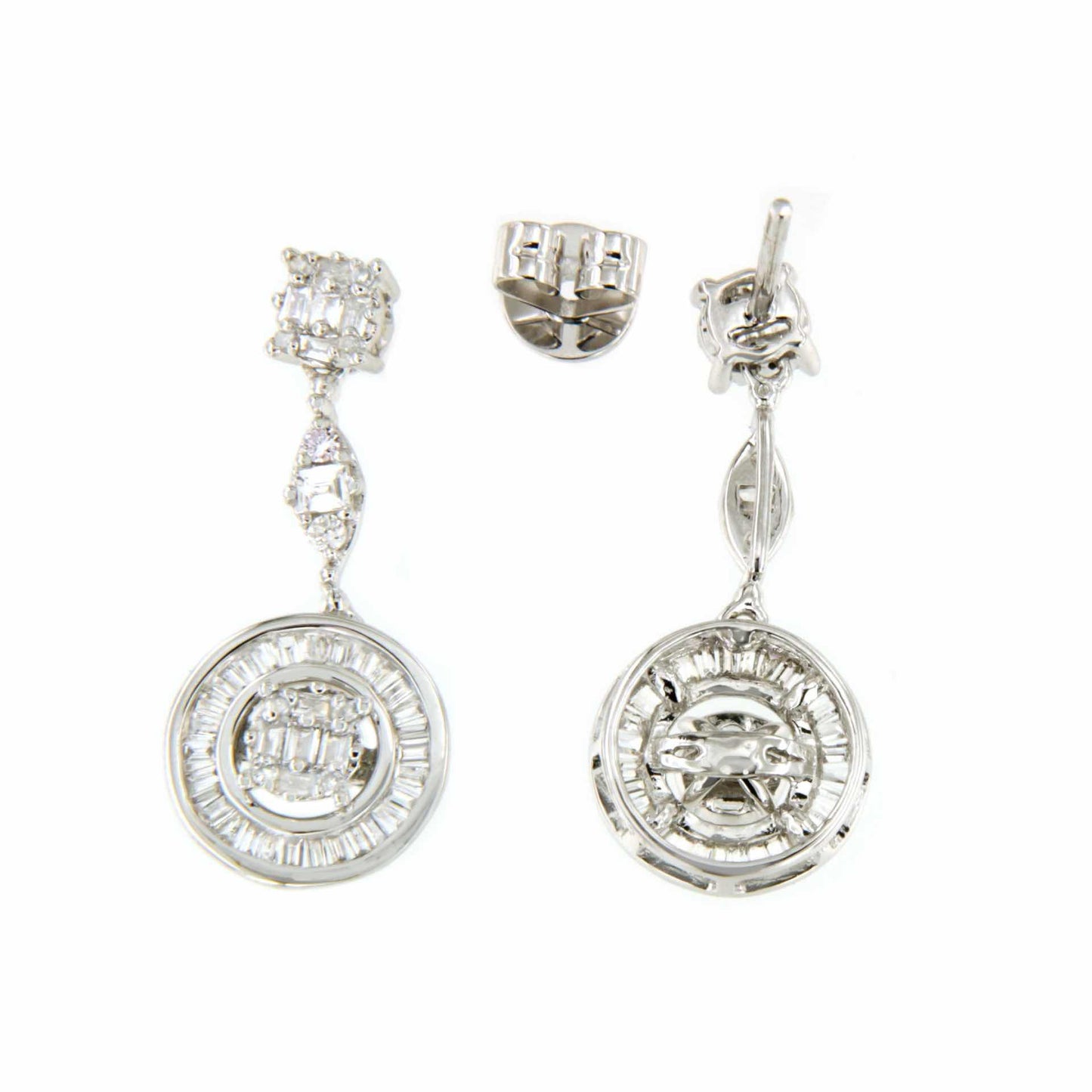 Long COLOSSAL earrings with diamonds in white or yellow gold