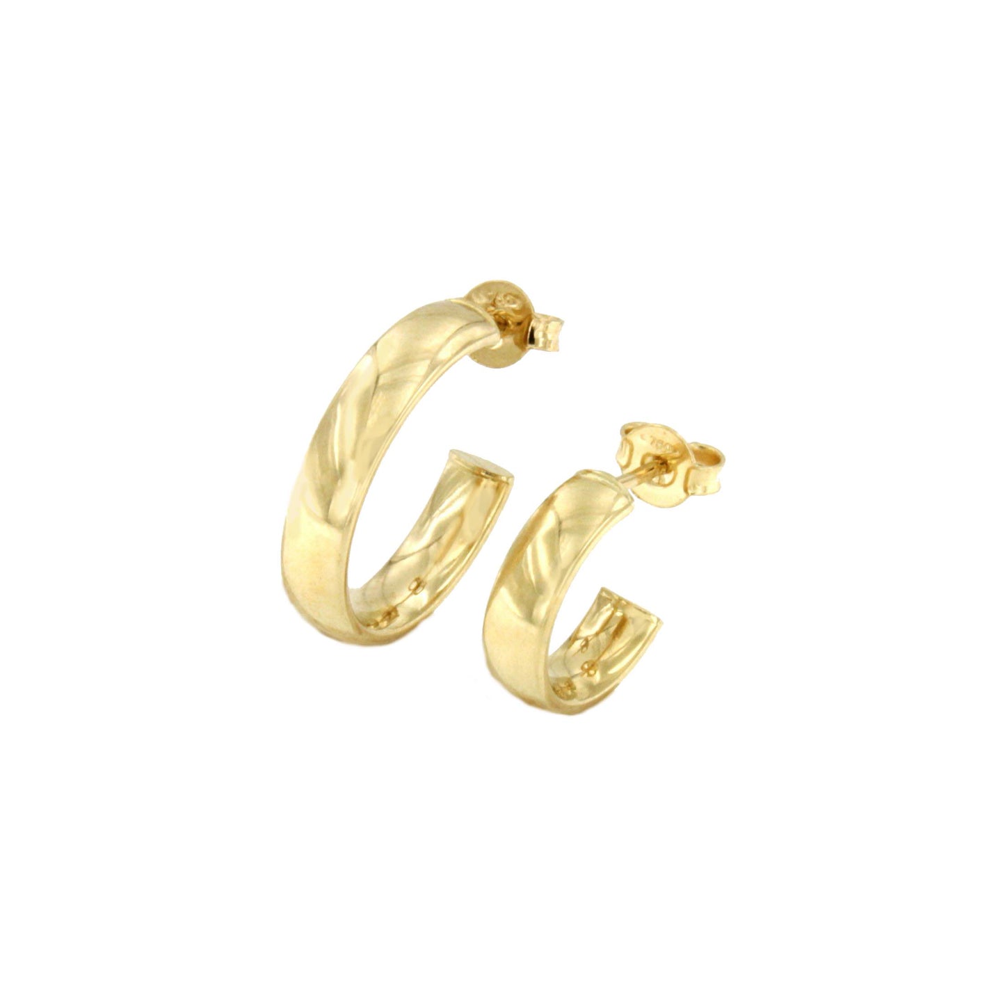 LEADER pendant hoops or rings in 18k yellow gold