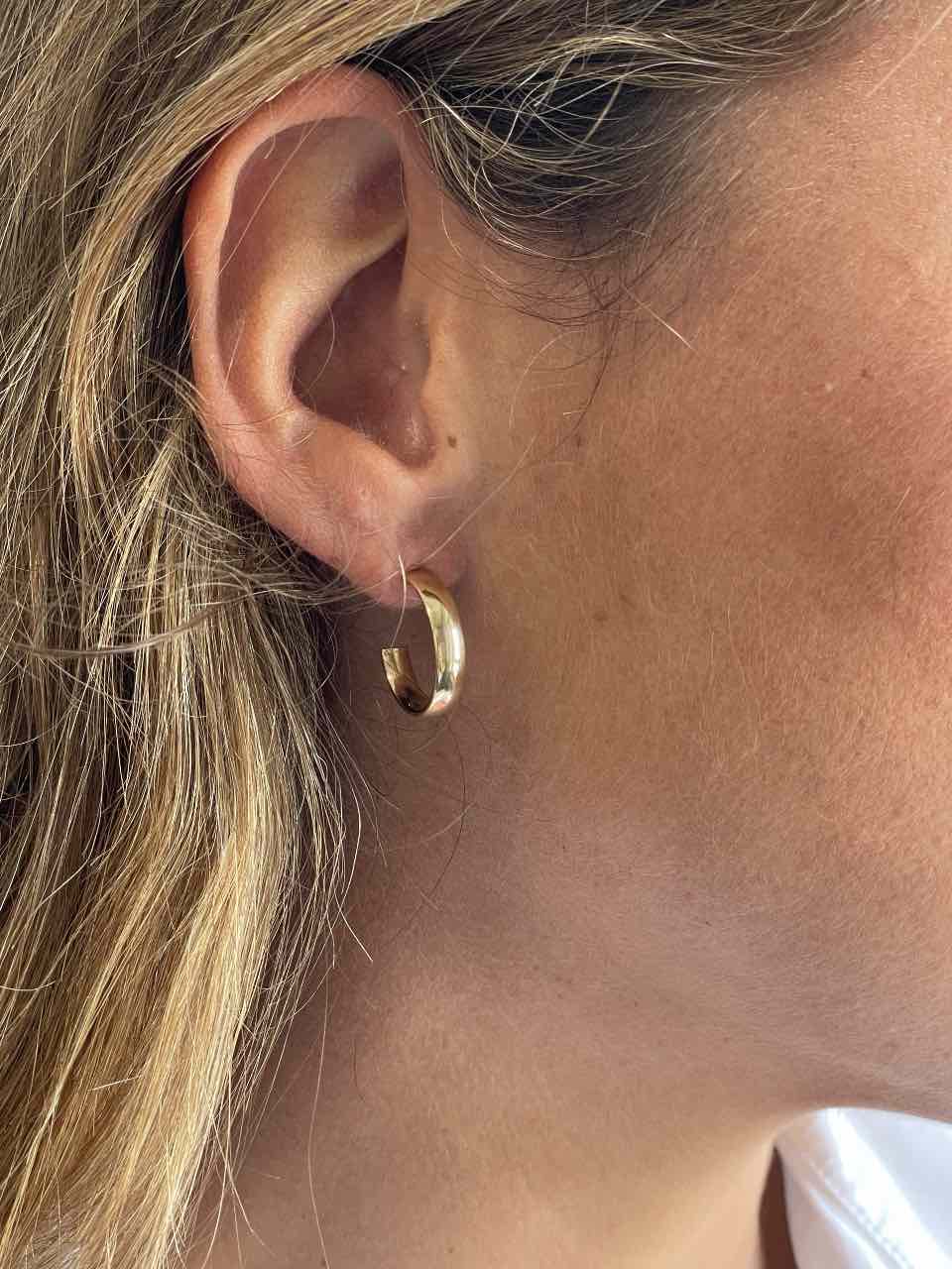 LEADER pendant hoops or rings in 18k yellow gold