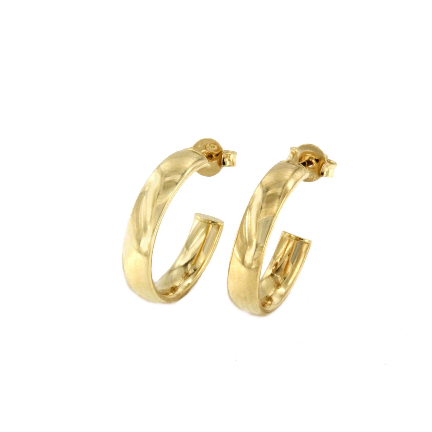 LEADER pendant hoops or rings in 18k yellow gold