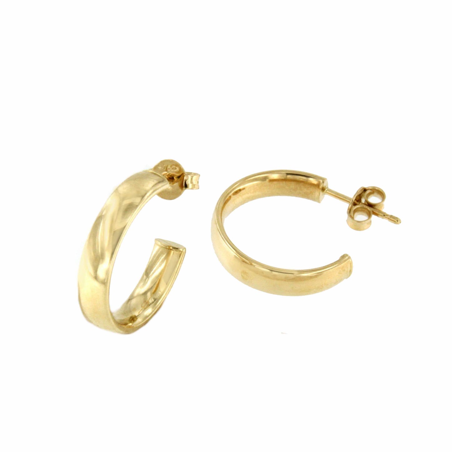 LEADER pendant hoops or rings in 18k yellow gold