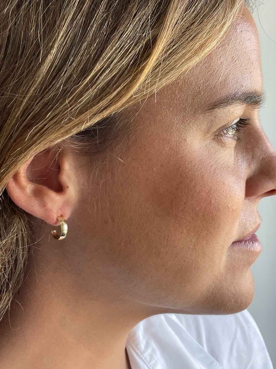 LEADER pendant hoops or rings in 18k yellow gold