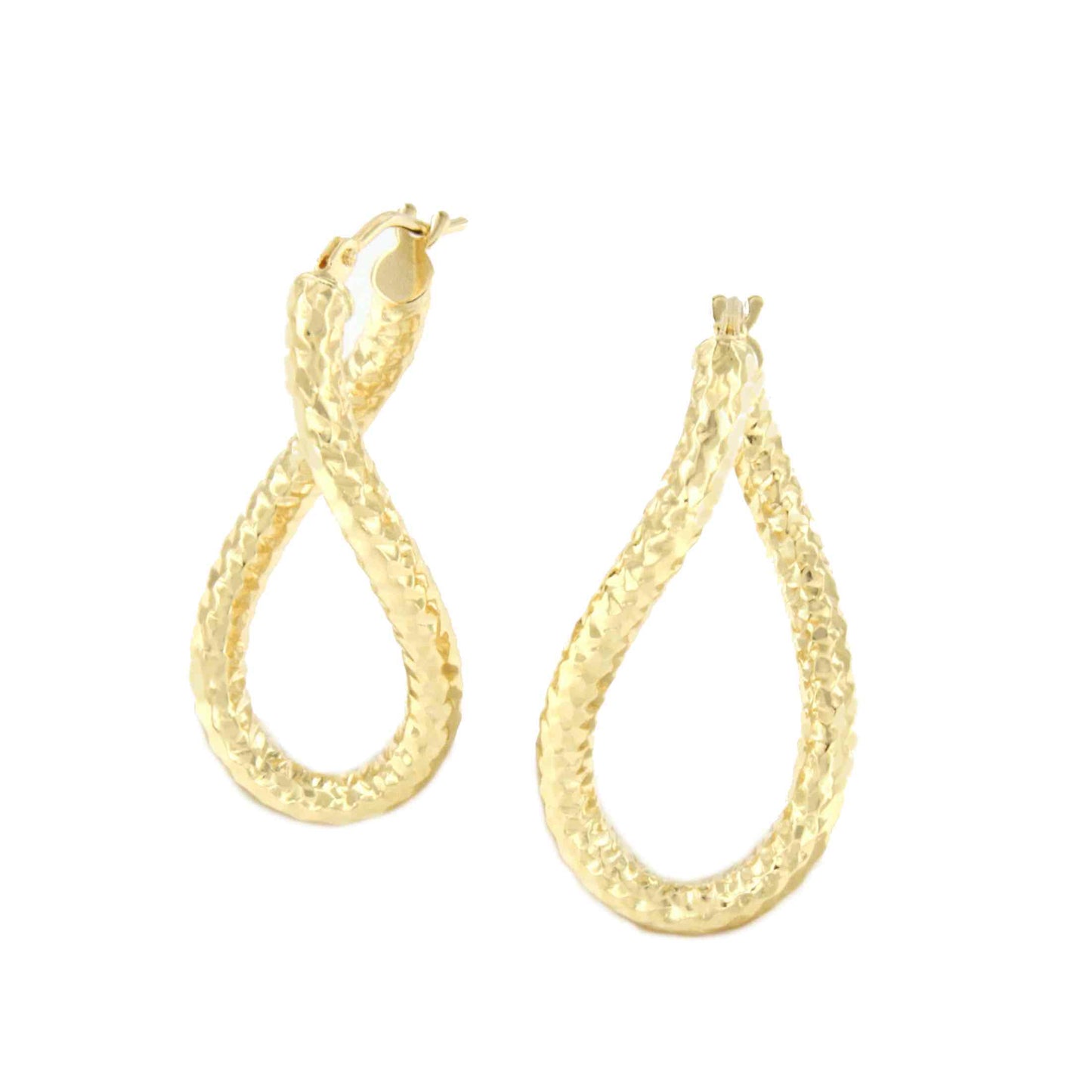 SNAIL pendant, twisted hoop in 18k yellow gold